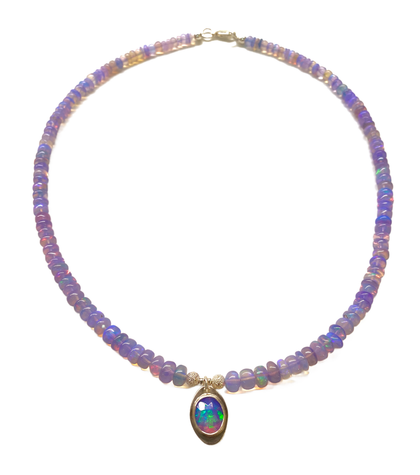 Lavender Opal Necklace with pendant