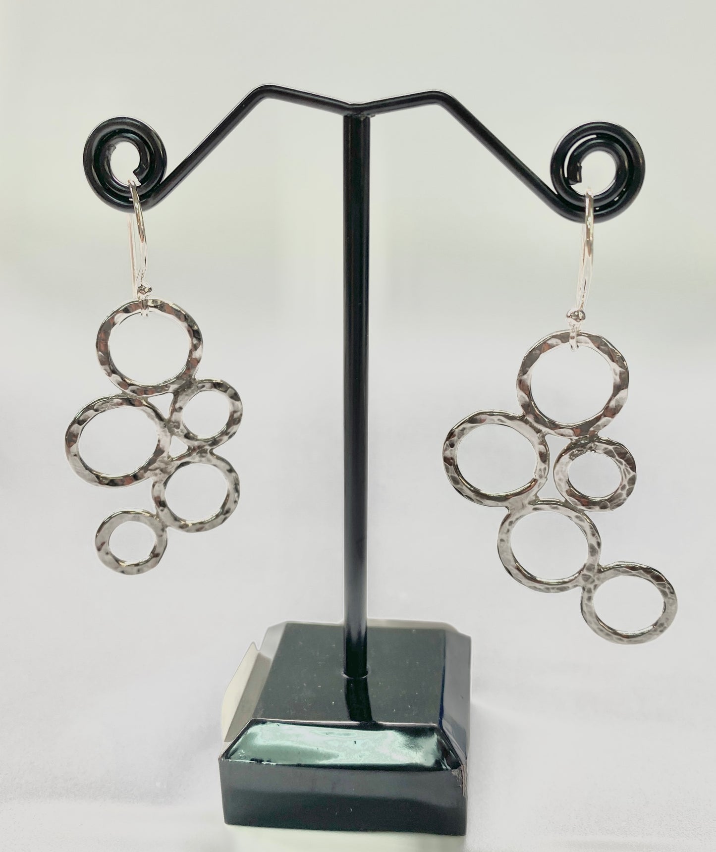 Beginners Silversmithing -Bubbles Earrings