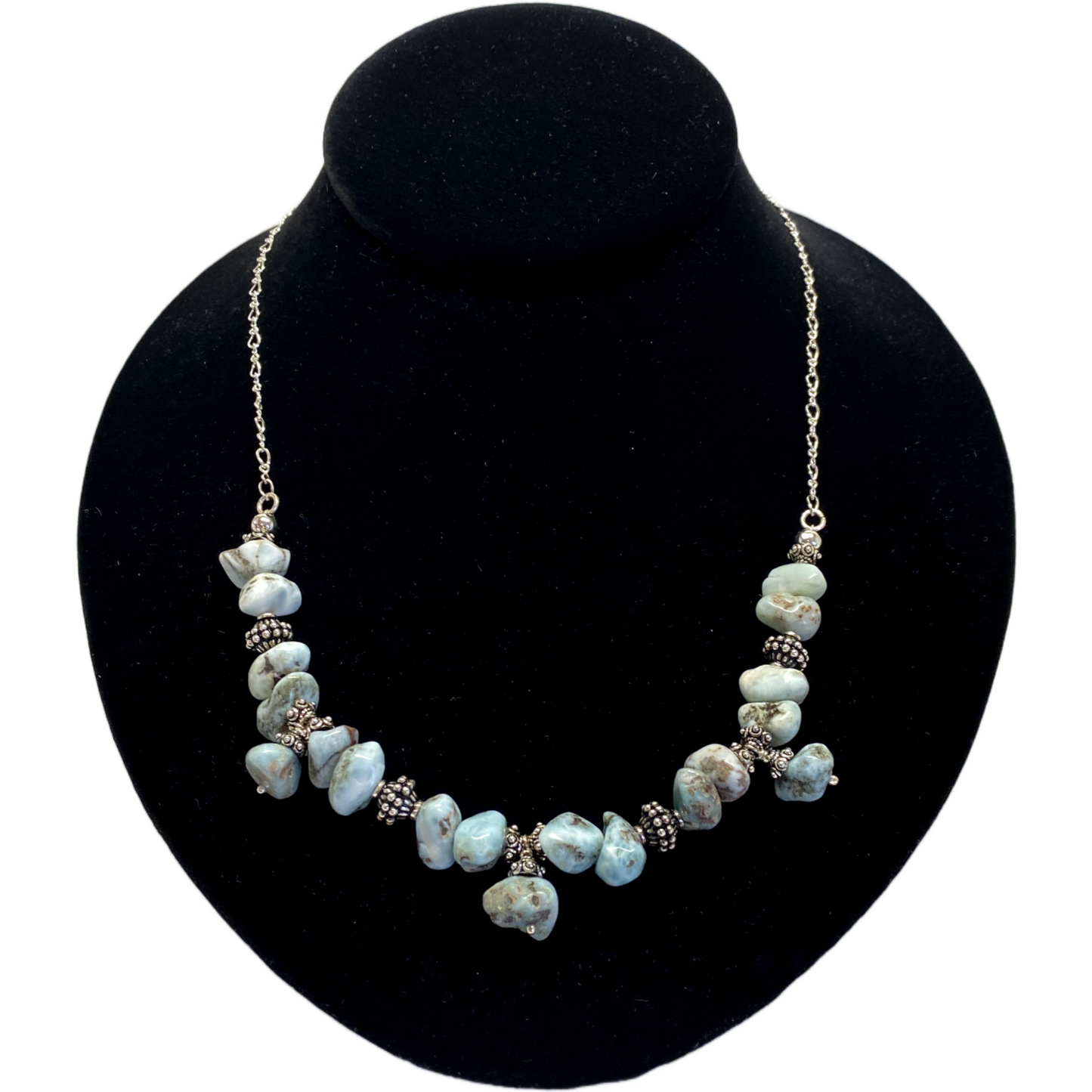 Larimar & Sterling Silver Necklace