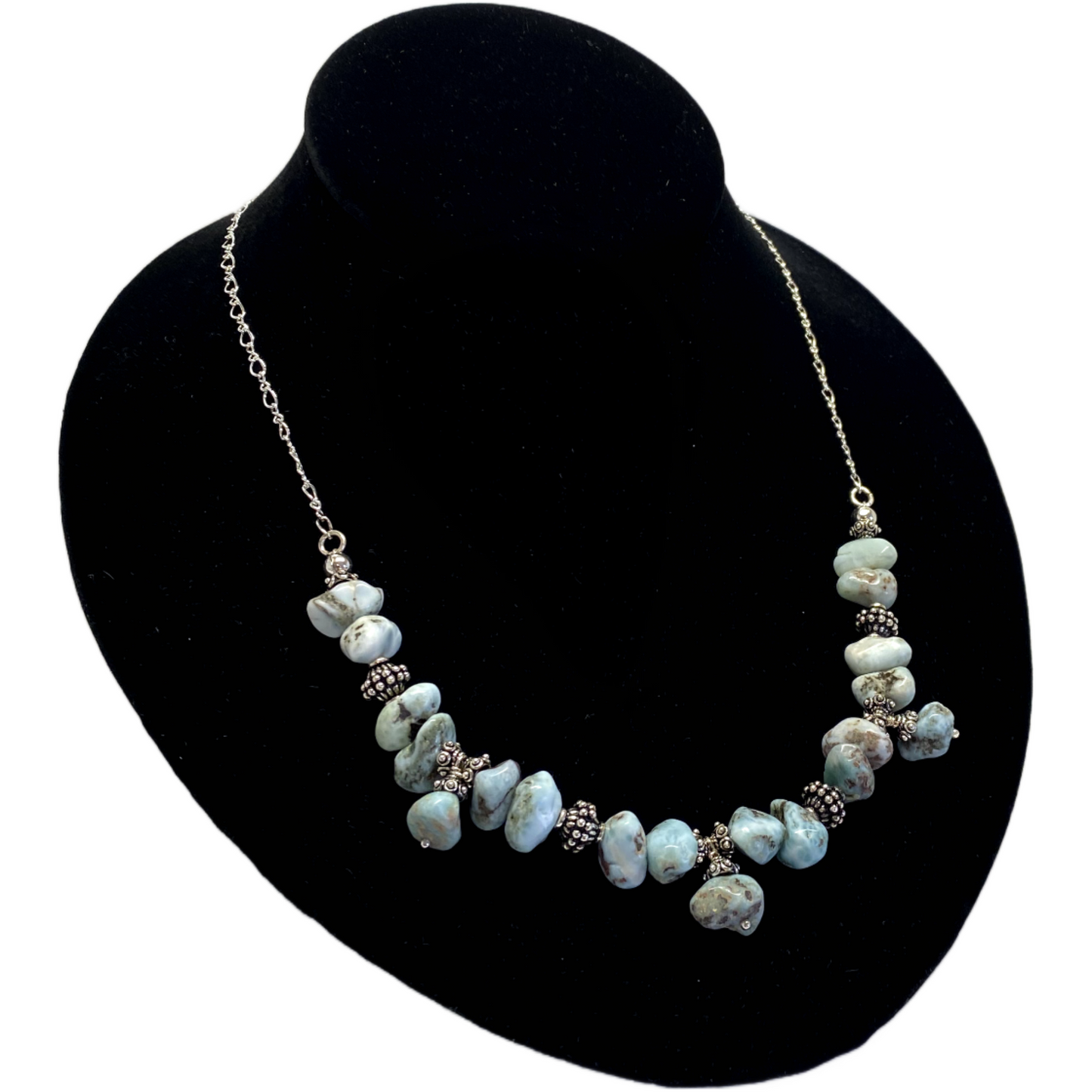 Larimar & Sterling Silver Necklace