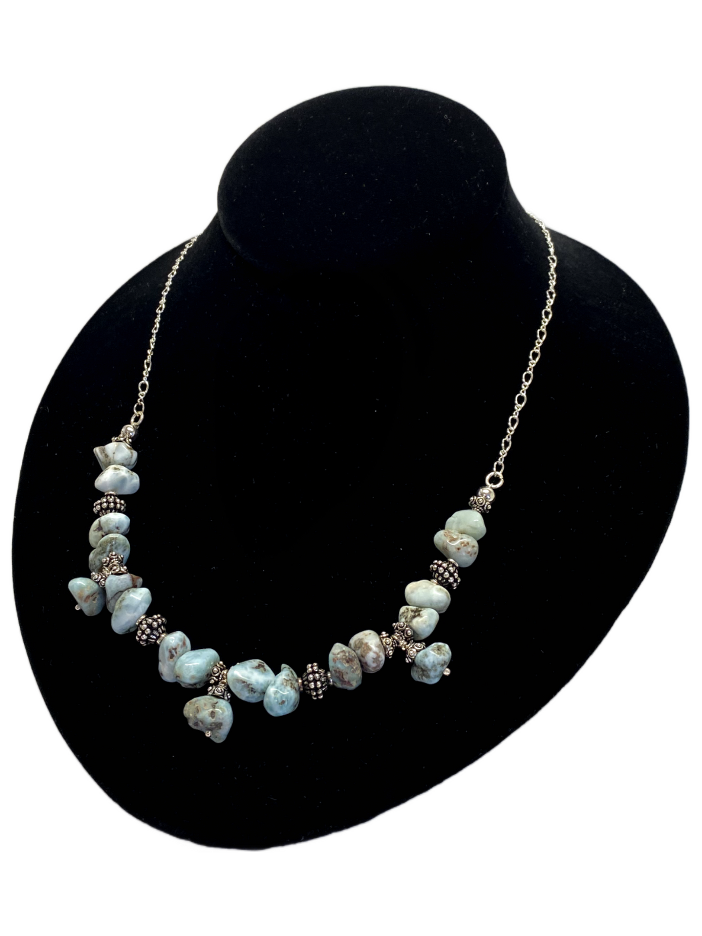 Larimar & Sterling Silver Necklace