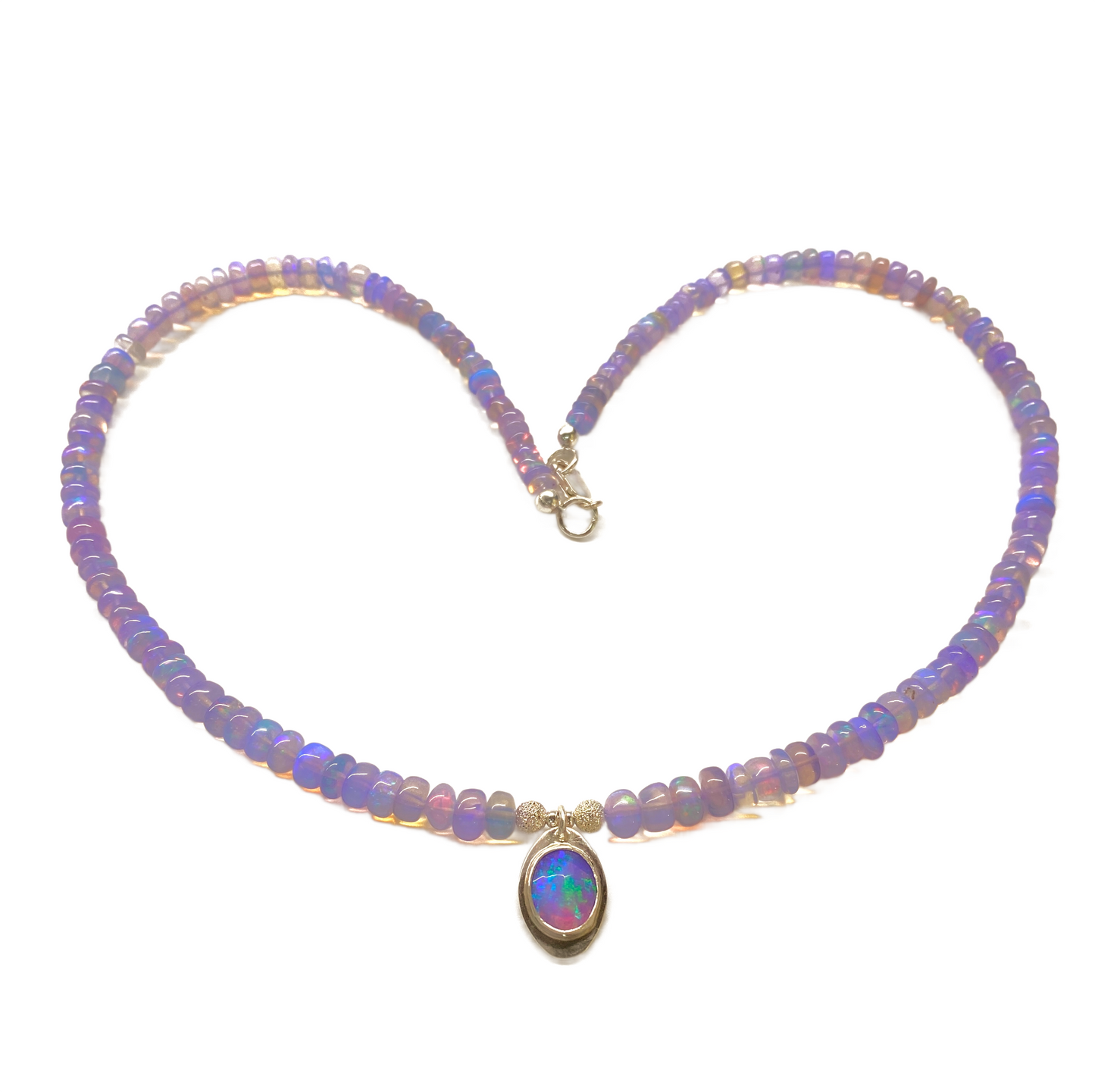 Lavender Opal Necklace with pendant