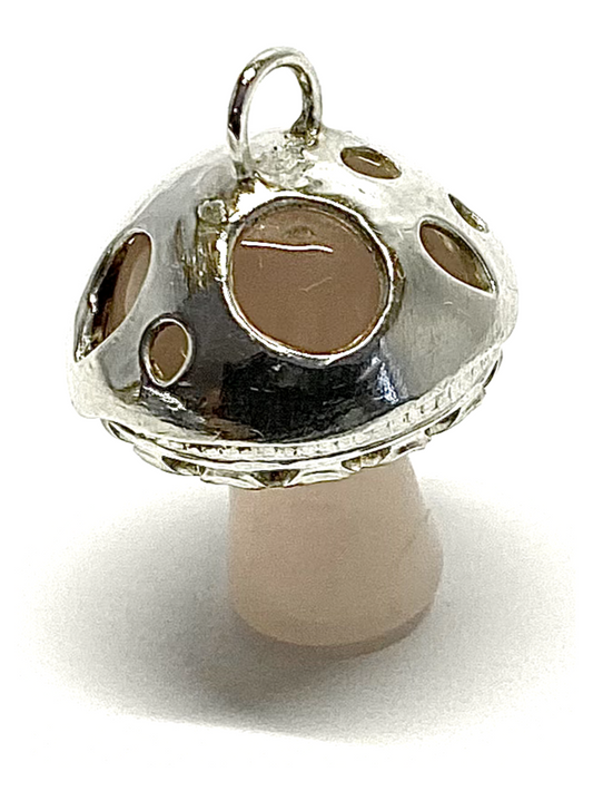 Mushroom Pendant-- Mottled Agate