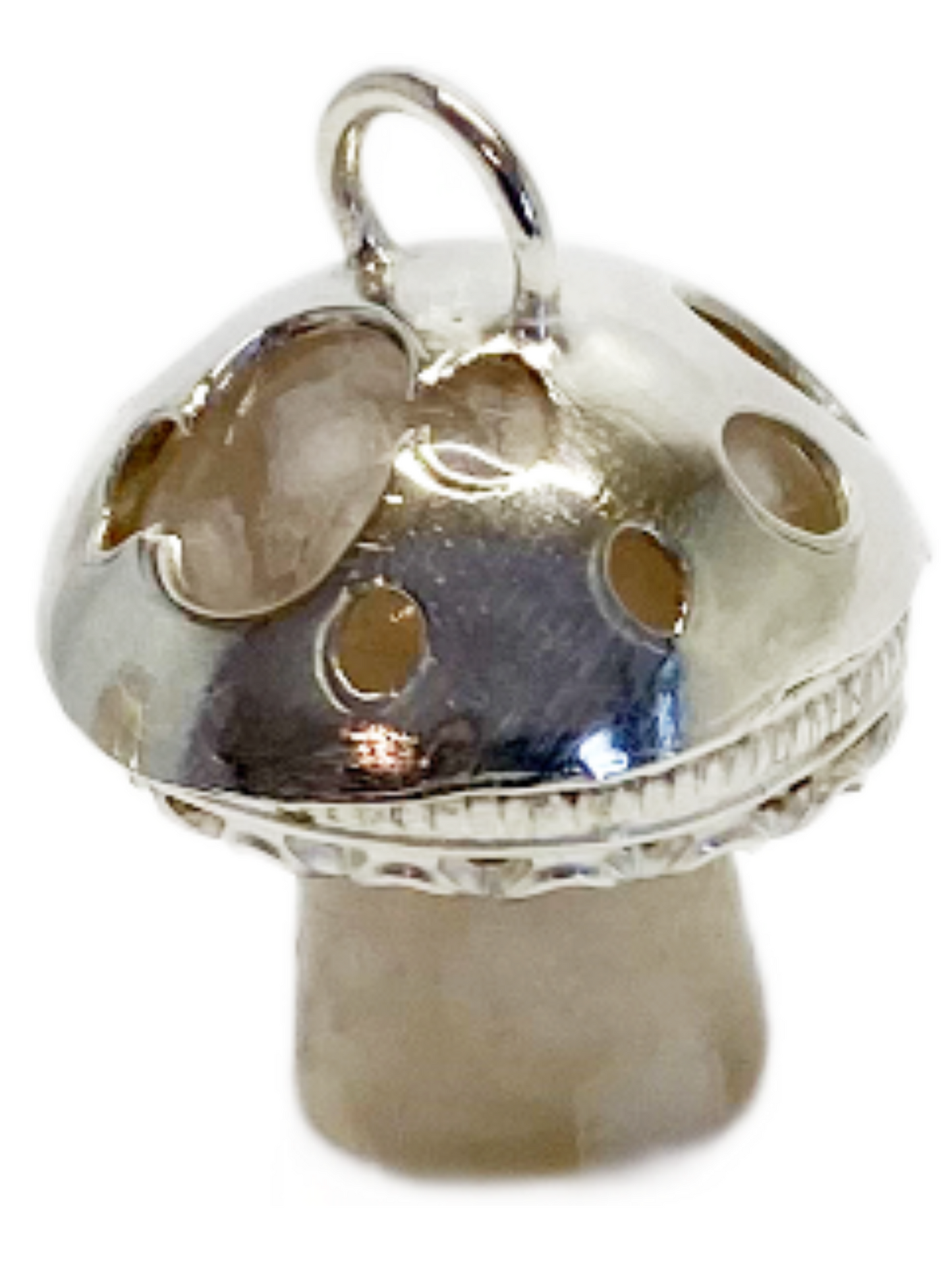 Mushroom Pendant-- Mottled Agate