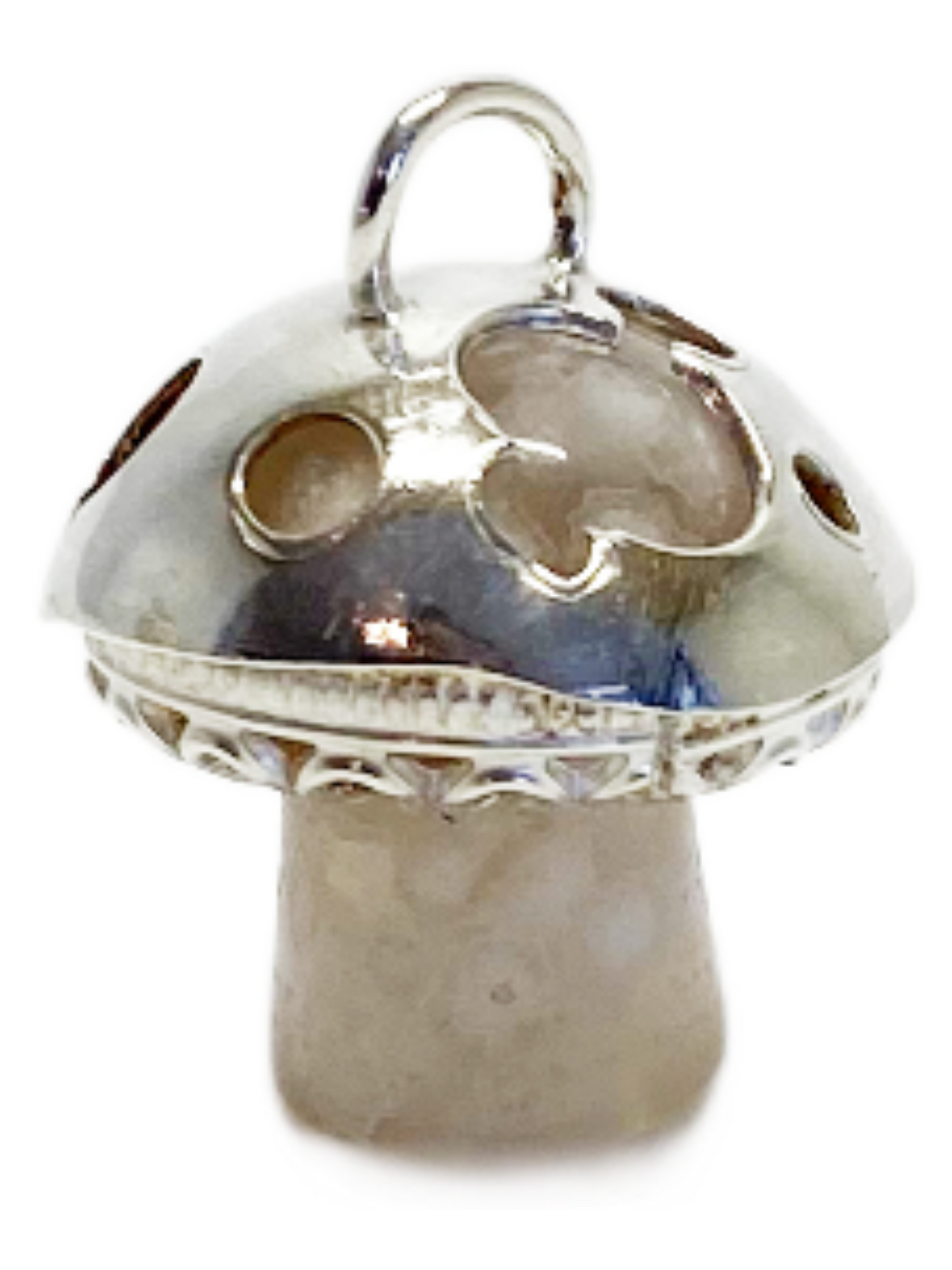Mushroom Pendant-- Mottled Agate