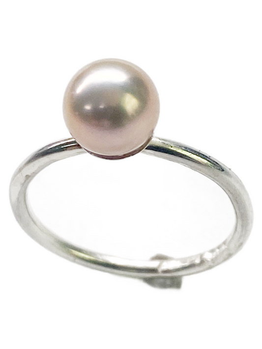 Pink Pearl Sterling Silver Ring