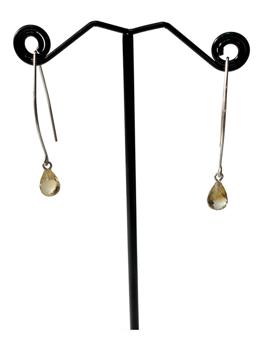 Contemporary Citrine Drop Earring