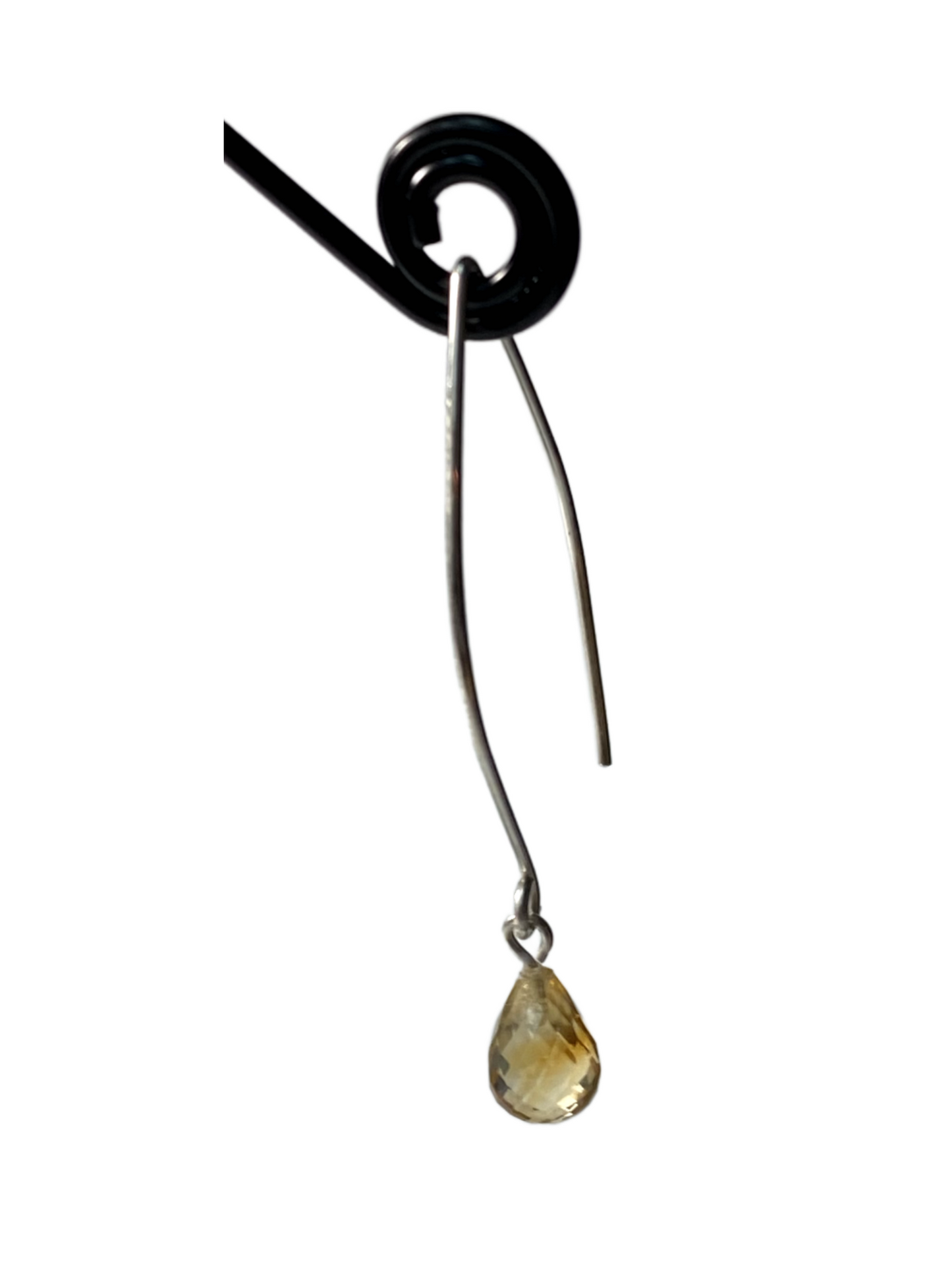 Contemporary Citrine Drop Earring