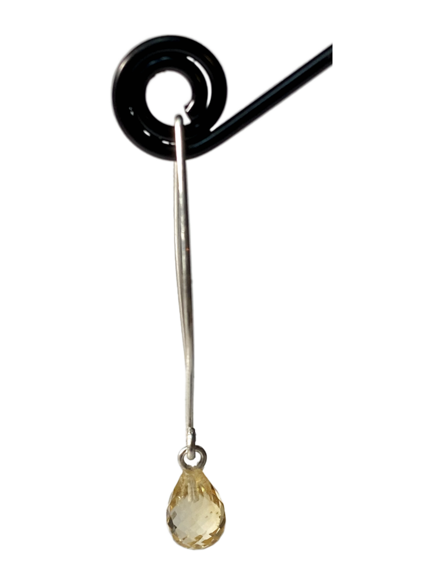Contemporary Citrine Drop Earring