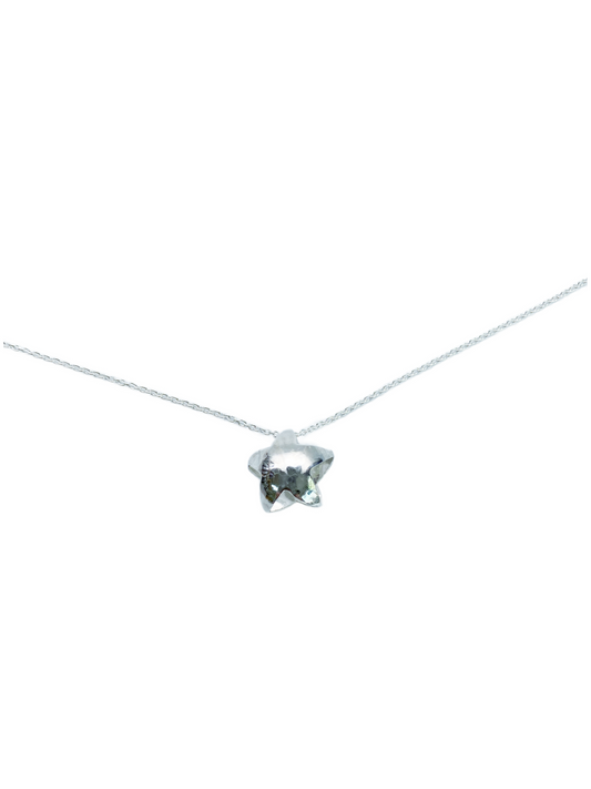 Puffy Silver Star Necklace