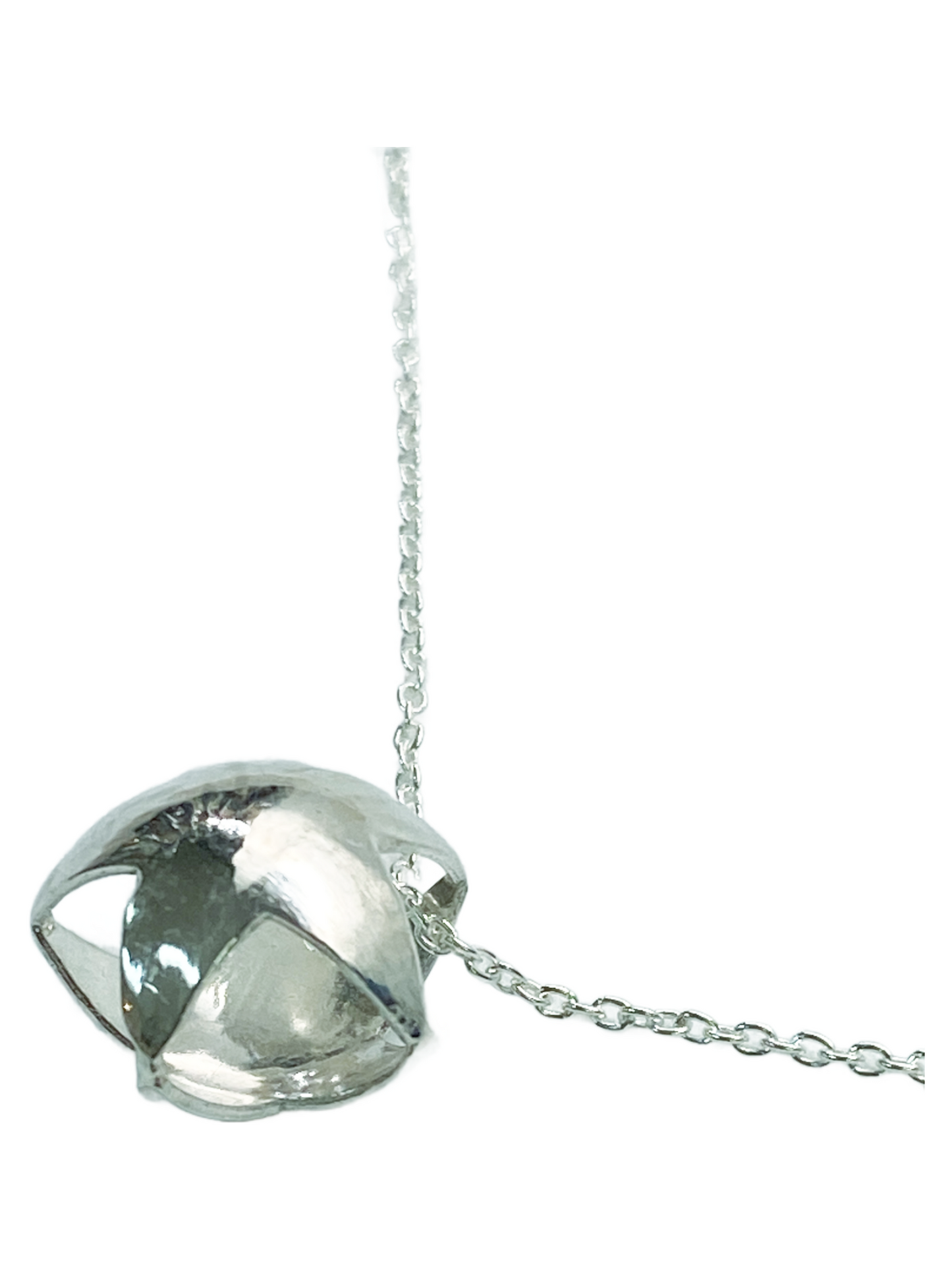 Puffy Silver Star Necklace