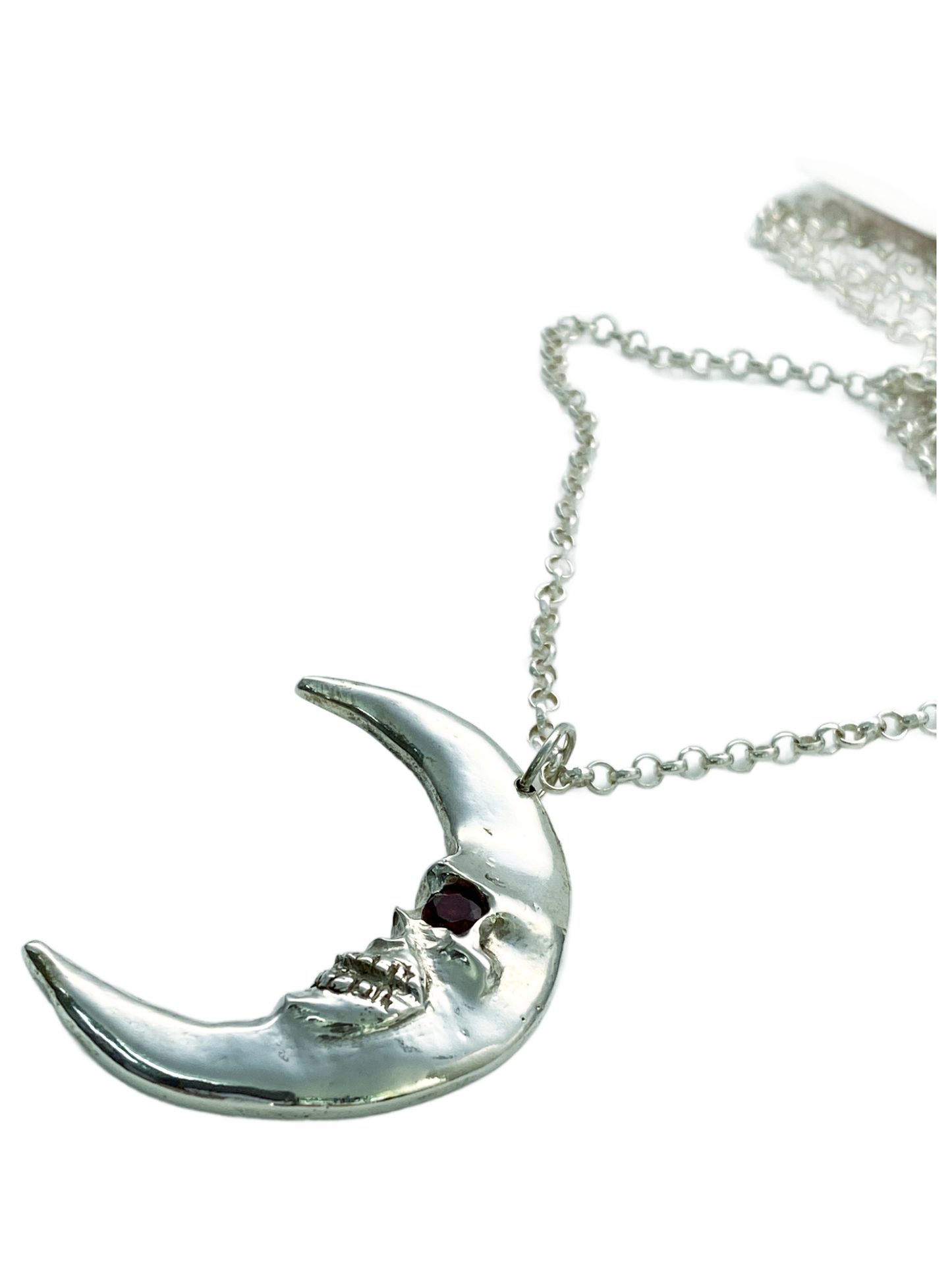 Skull  Cresent Moon Pendant