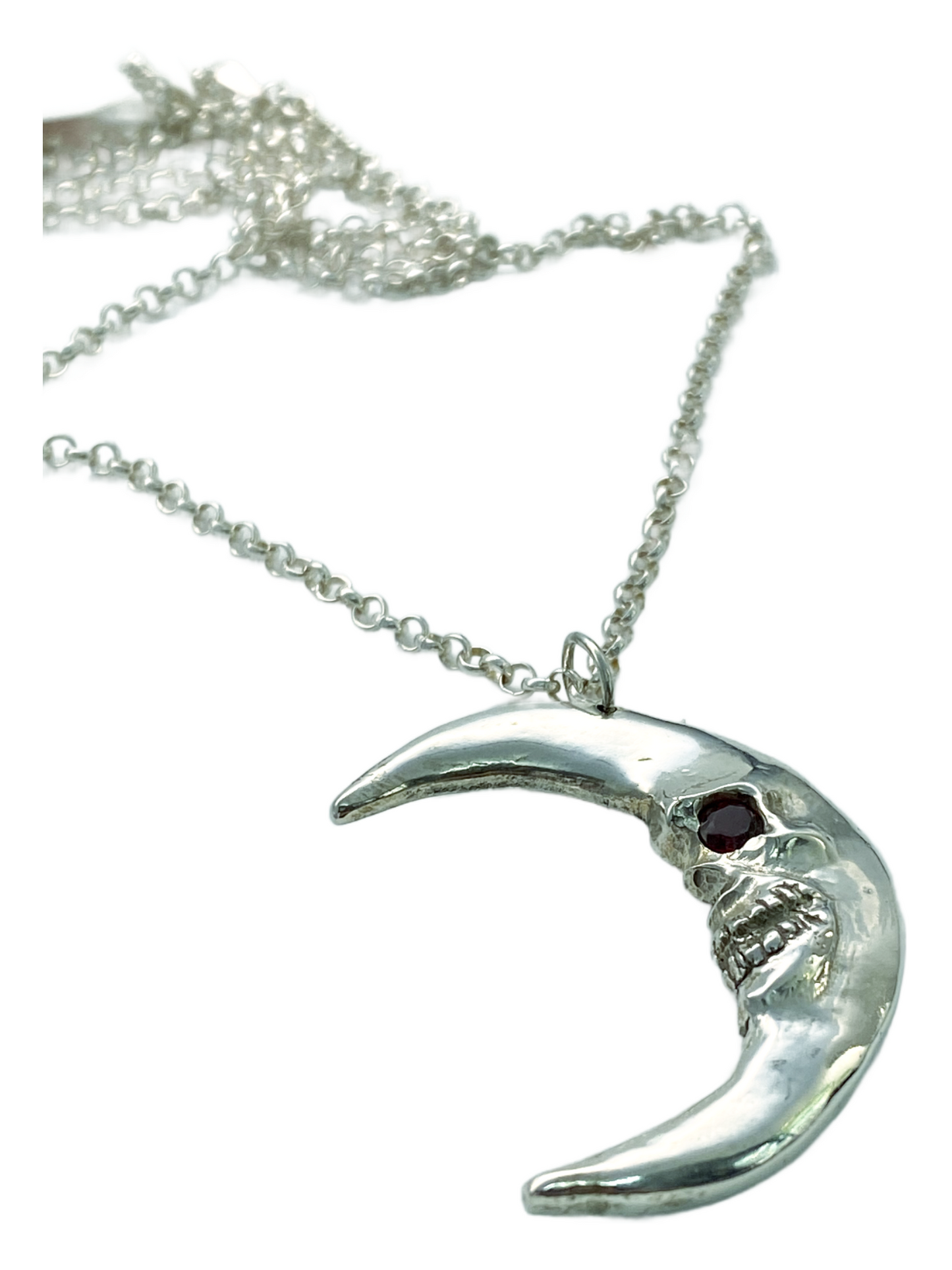 Skull  Cresent Moon Pendant