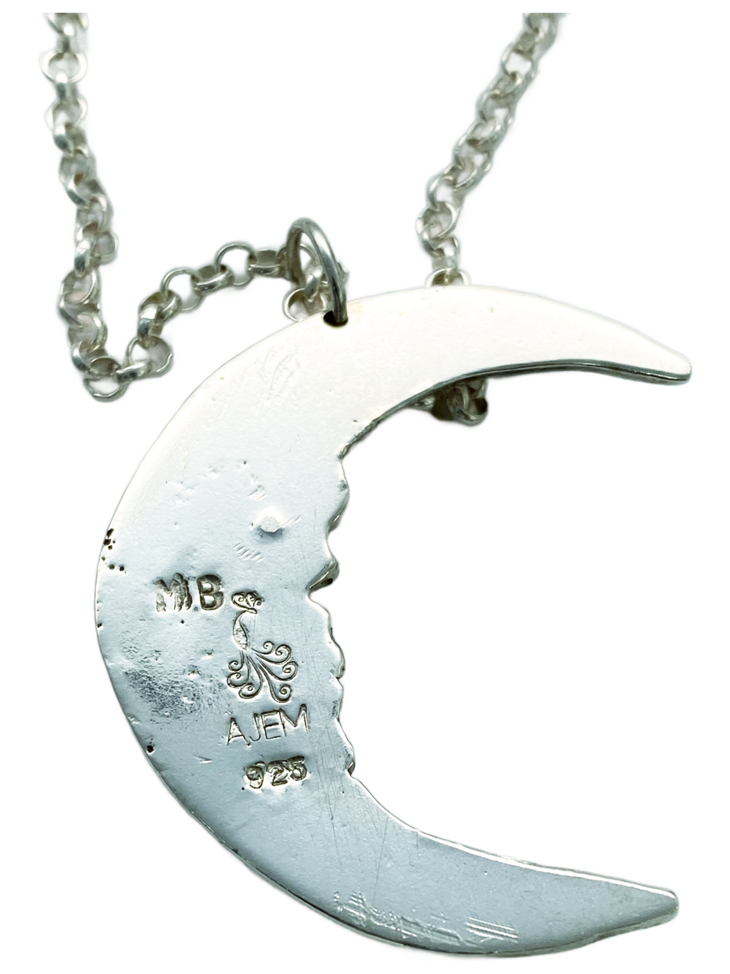 Skull  Cresent Moon Pendant