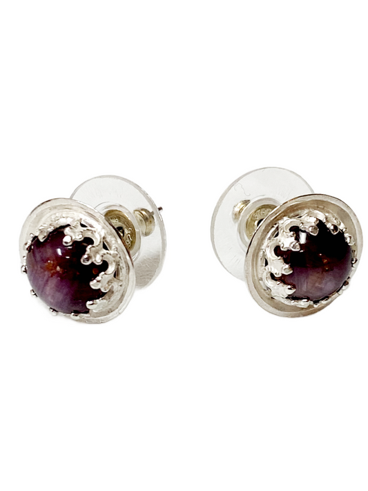 Star Ruby Stud Earrings