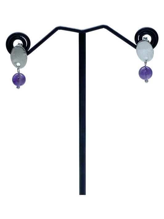 Amethyst & Sterling Silver Earrings