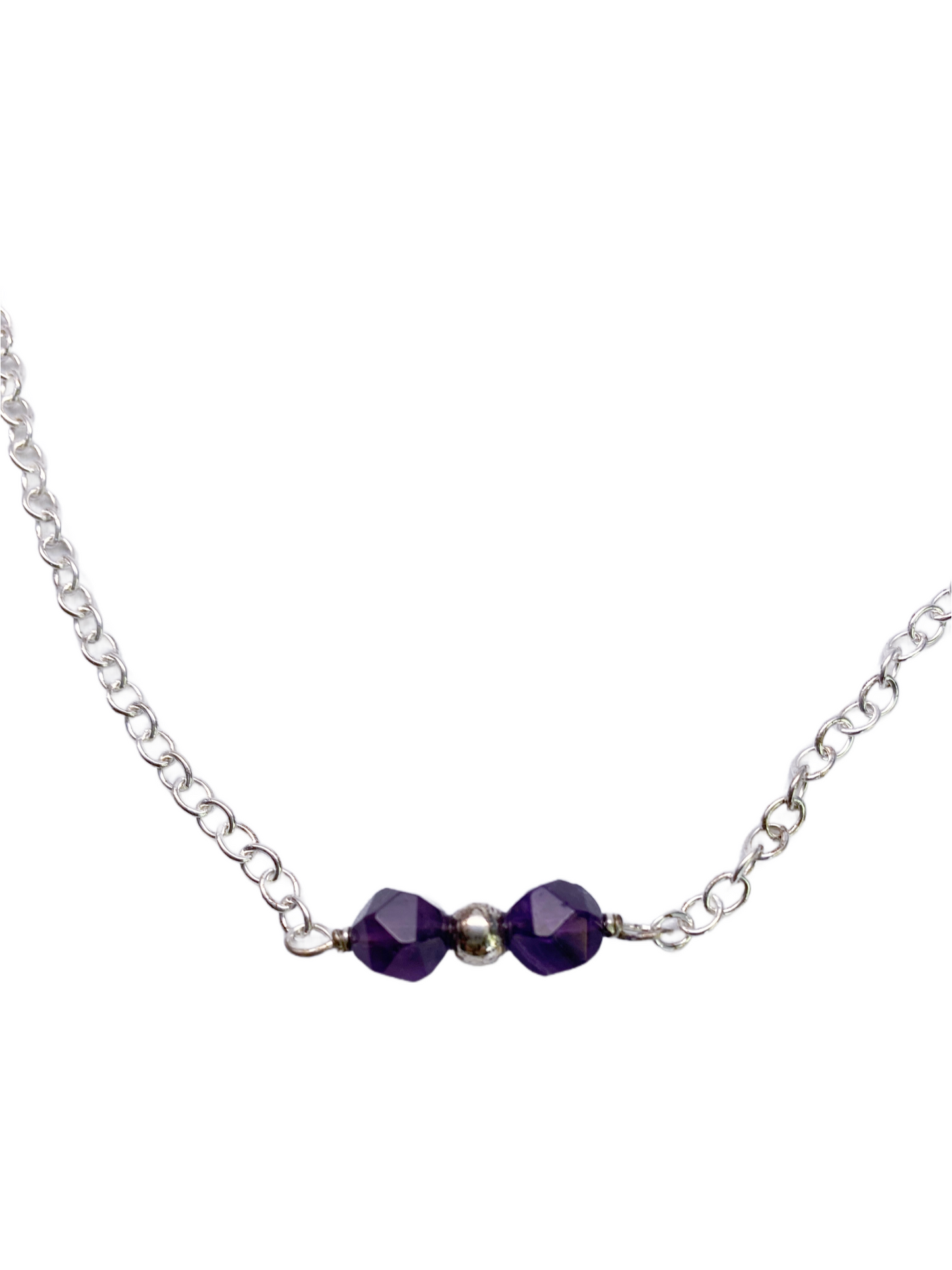 Amethyst & Sterling Silver Necklace