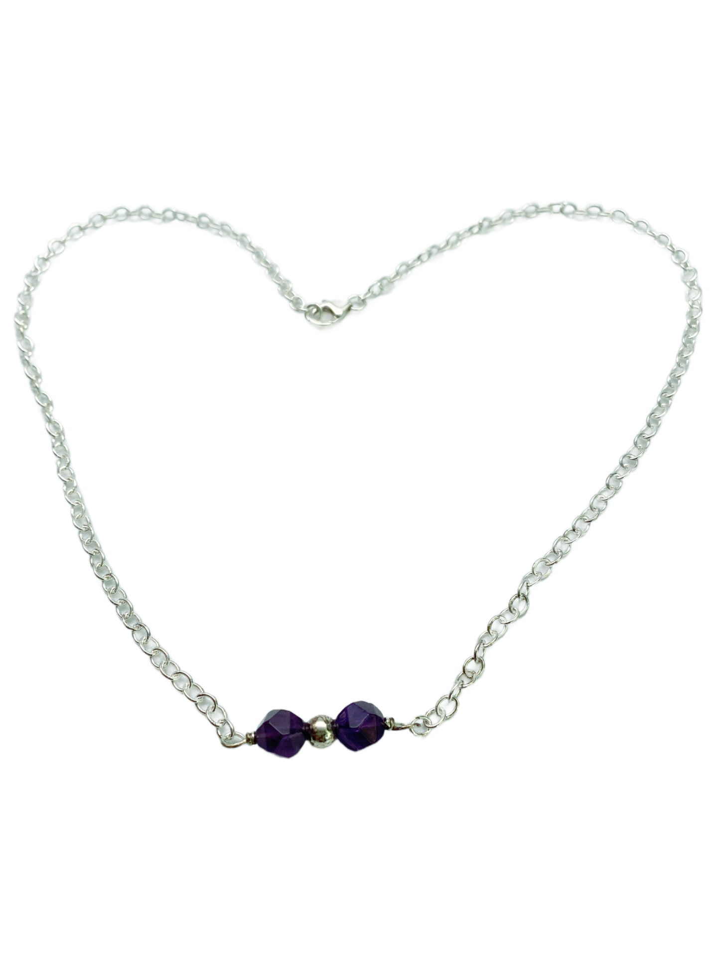 Amethyst & Sterling Silver Necklace
