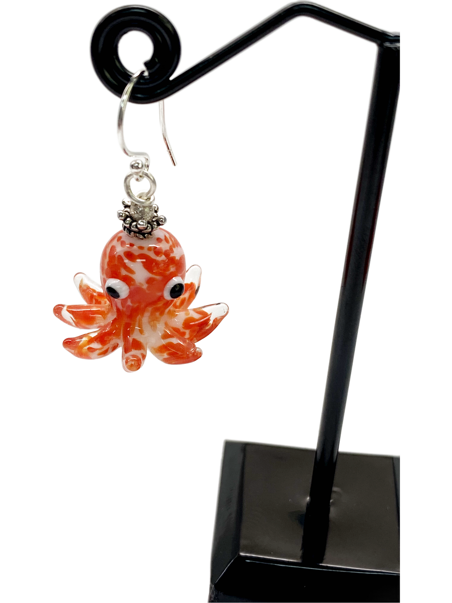 Lampwork Octupus Earrings