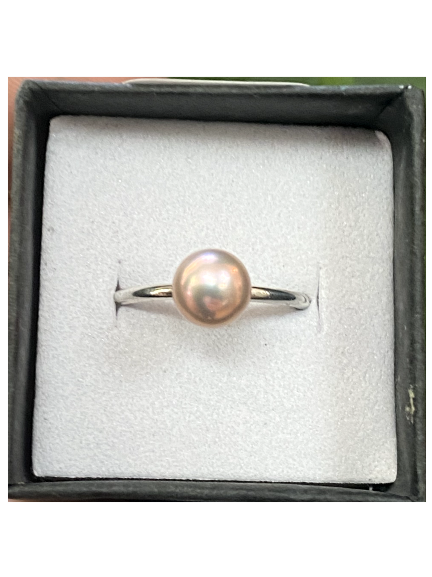 Pink Pearl Sterling Silver Ring