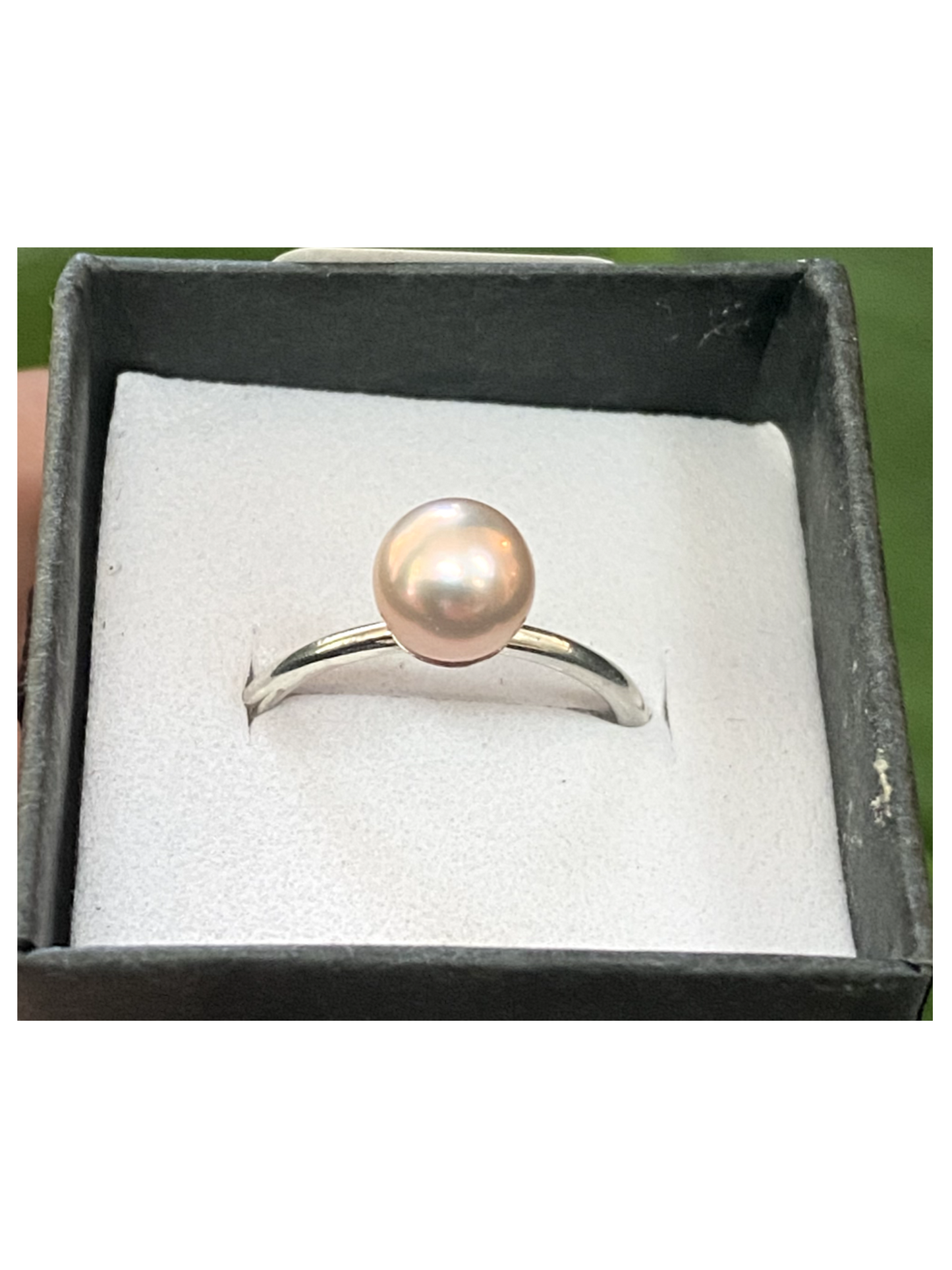 Pink Pearl Sterling Silver Ring