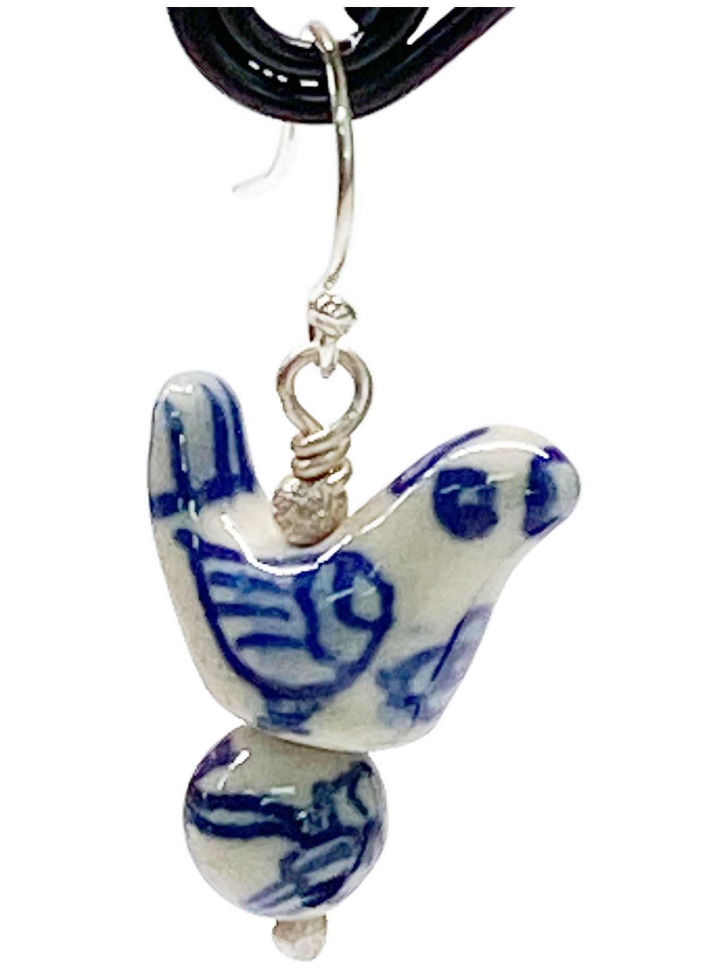 Hand Made Porcelain Bird Earrings